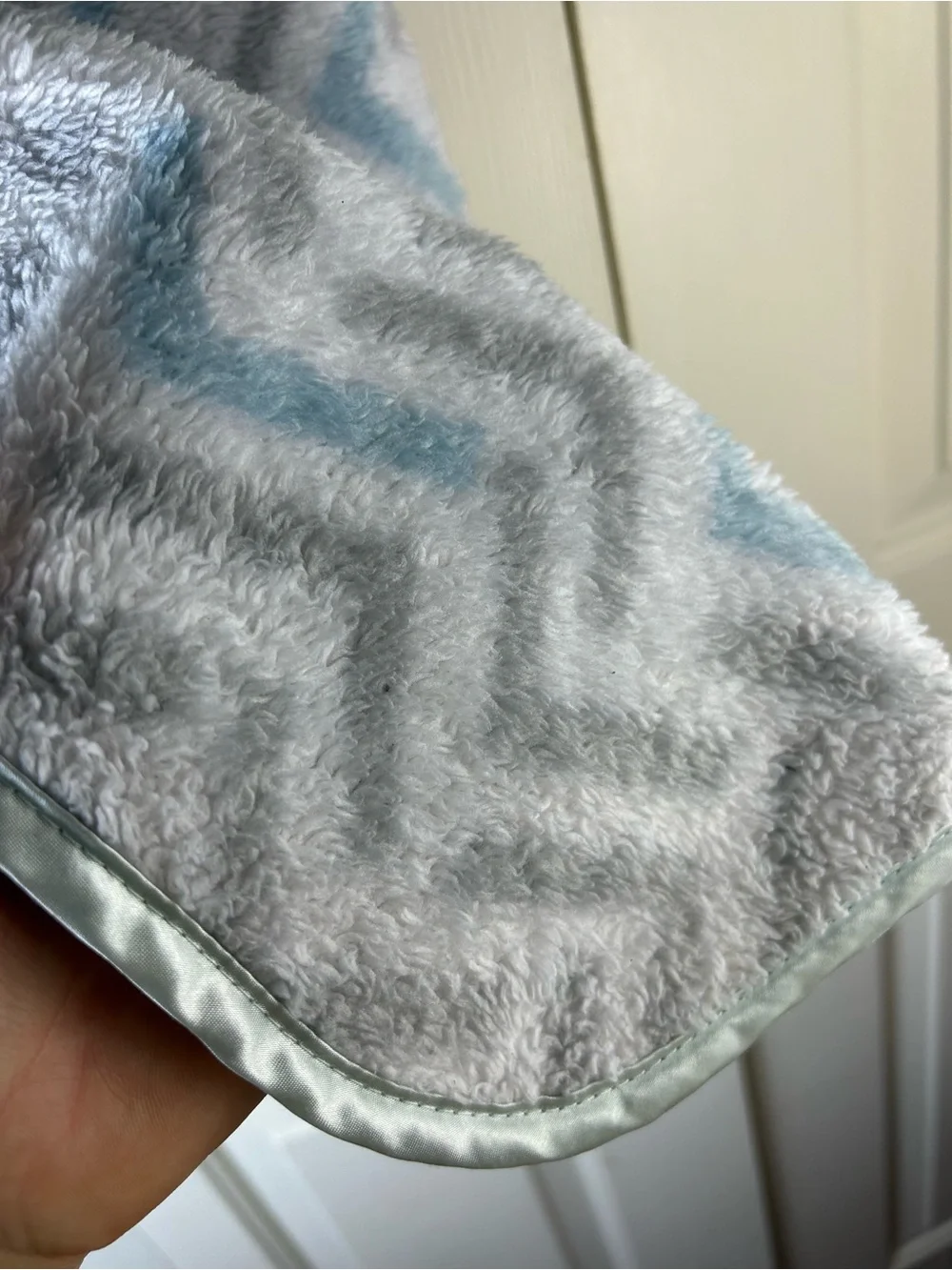 SL Home Fashions Gray White Blue Lion Baby Blanket Chevron Tan Brown Plush Lovey